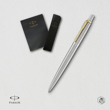 【PARKER】 喬特70周年 鋼桿金夾原子筆 真皮筆套禮盒組(原廠正貨)