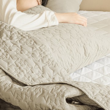 The Jari 抗菌超細纖維絎縫枕頭套  40 x 60 cm  2個  奶茶米色