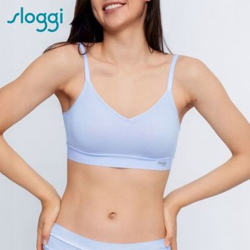 sloggi-GO Allround全方位無限彈力系列背扣式內衣 風信子淡藍