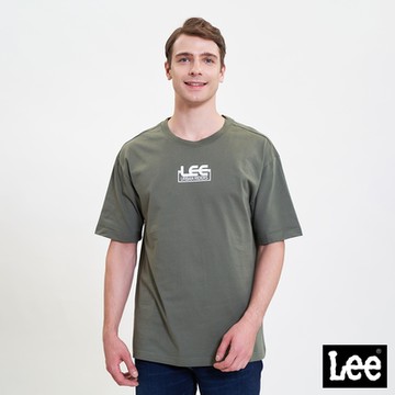 Lee 男款 小Logo寬版短袖圓領T恤 軍綠 Urban Riders