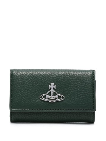 Vivienne Westwood - Orb-detail tri-fold wallet - unisex - Polyurethane - One Size - Green