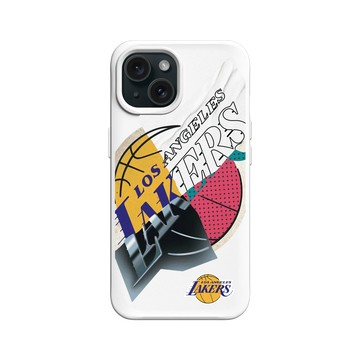 iPhone 15 SolidX 白 - NBA - 拼接系列-洛杉磯湖人 L.A. Lakers - Style Mix