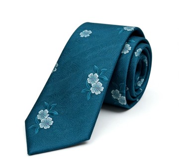 绿色花卉真丝领带绅士穿搭tie礼盒装