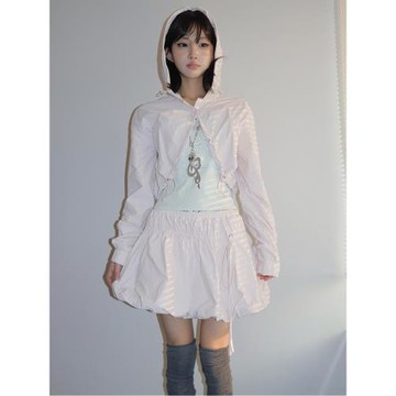 Rrichu 蜜桃少女防曬服套裝upf50+涼感短款透氣落肩披肩式外套