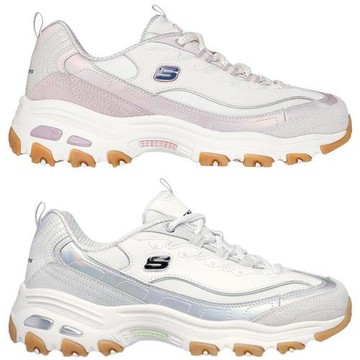 Skechers 休閒鞋 女鞋 老爹鞋 D Lites 白粉/白灰 150556LTPK/150556WGY