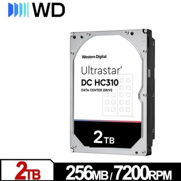 WD Ultrastar DC HC310 2TB 3.5吋 SATA 企業級硬碟 HUS726T2TALA6L4(0B49643)