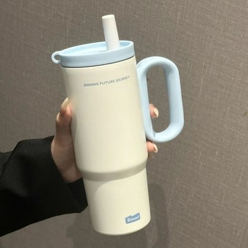 【臺灣出貨 免運】夏季大容量冰霸杯保溫保冰杯高顏值簡約吸管水杯車載隨行咖啡杯女