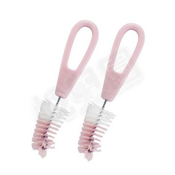 Simba 小獅王辛巴 尼龍奶嘴刷(2入)-蜜粉【悅兒園婦幼生活館】