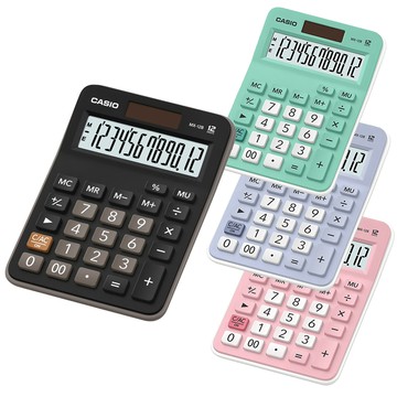 CASIO 12位數雙電源設計計算機-共4色-團購組合(10入組)(MX-12B系列)