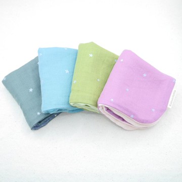 蓬鬆柔軟八重紗布方巾 / 星塵-Stardust- / L・20×20cm /  L・20×20cm / Fuwamoko