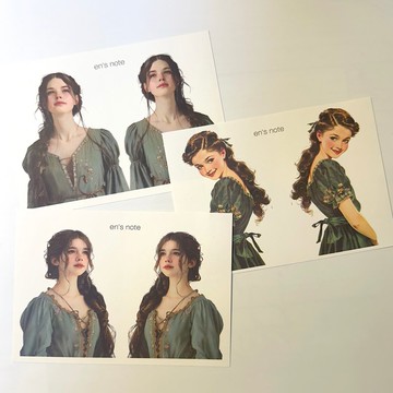 green girl 3種混款貼紙 (anns note) 人物貼紙 女孩貼紙