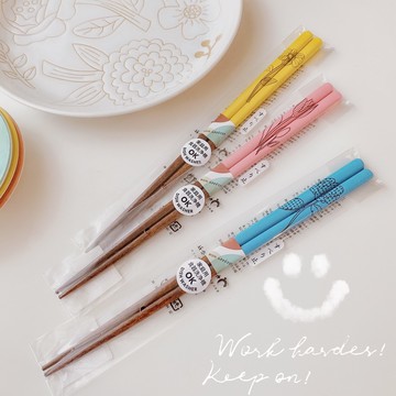 進口防滑頭多色花朵郁金香玫瑰雛菊洗碗機可用木筷子