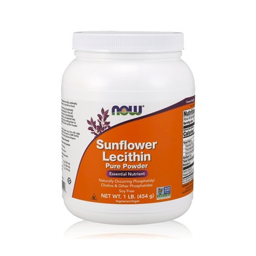【NOW】葵花卵磷脂粉1瓶(454公克) 卵磷脂 全素 無麩質 無大豆 無防腐劑 無色素 營養應援