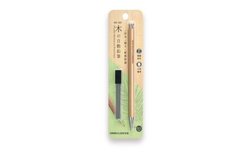 SIMBALION 雄獅 0.5mm三角桿原木自動鉛筆組 附2B筆芯 MP-300