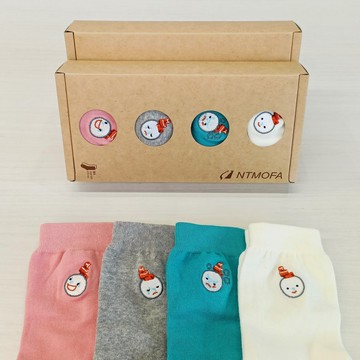 國美館衍生文創商品 Mr. ART喜怒哀樂 刺繡創意襪子組 4入