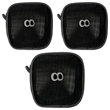 小麥購物 可愛眼睛網袋收納包 G766 65g 3個  黑色  小(13 x 13 x 6.5cm)