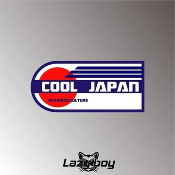 COOL JAPAN 日系文化 JDM 藍紅長條 改裝 車貼 貼紙 防水貼紙 機車貼紙 汽車貼紙