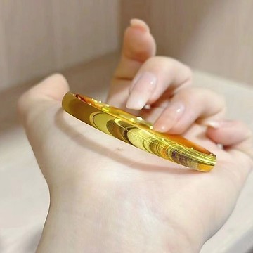 🔥臺灣出貨🔥網美同款高級感cnc貓眼手鐲金版沙金時尚貓眼素圈手環手鐲時尚