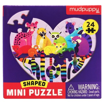 Mudpuppy 造型迷你拼圖 珍愛野生動物 24片  1盒