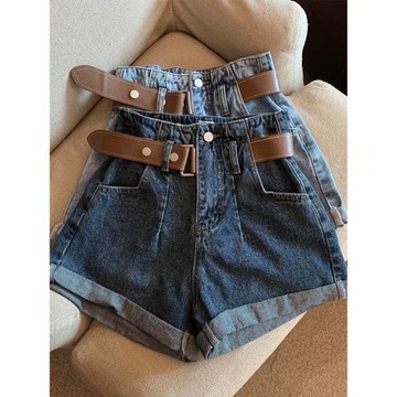 夏季薄款2022年新款高腰牛仔短褲女夏潮小個子設計感小眾熱辣熱褲