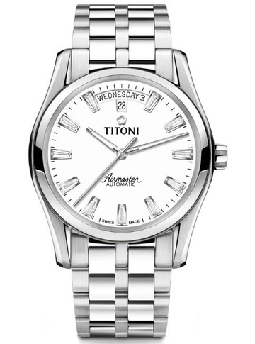 TITONI 瑞士梅花錶 93808S-617 空中霸王系列 AIRMASTER 機械腕錶/白面 39mm｜樂天全館特惠中★指定刷卡回饋10%