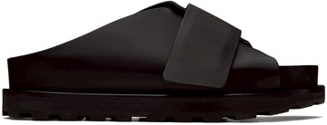 Jil Sander 黑色 Cross-Strap 凉鞋