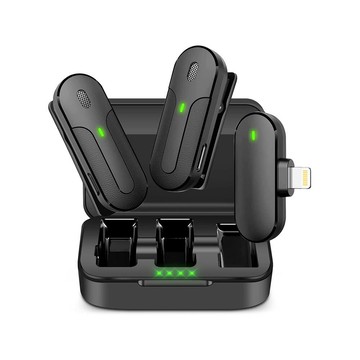 跨境私模手機無線領夾麥克風降噪迷你直播收音麥2.4g夾領麥話筒【宜家良品百貨】