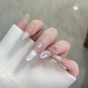 💗台灣出貨💗【蛇來運轉】輕奢簡約風漸變貓眼純手工穿戴甲貼片抖音小紅書爆款