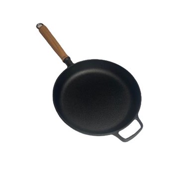 鑄鐵加厚平底煎鍋牛排鍋家用烙餅鍋煎蛋鍋電磁爐燃氣灶適用無涂層