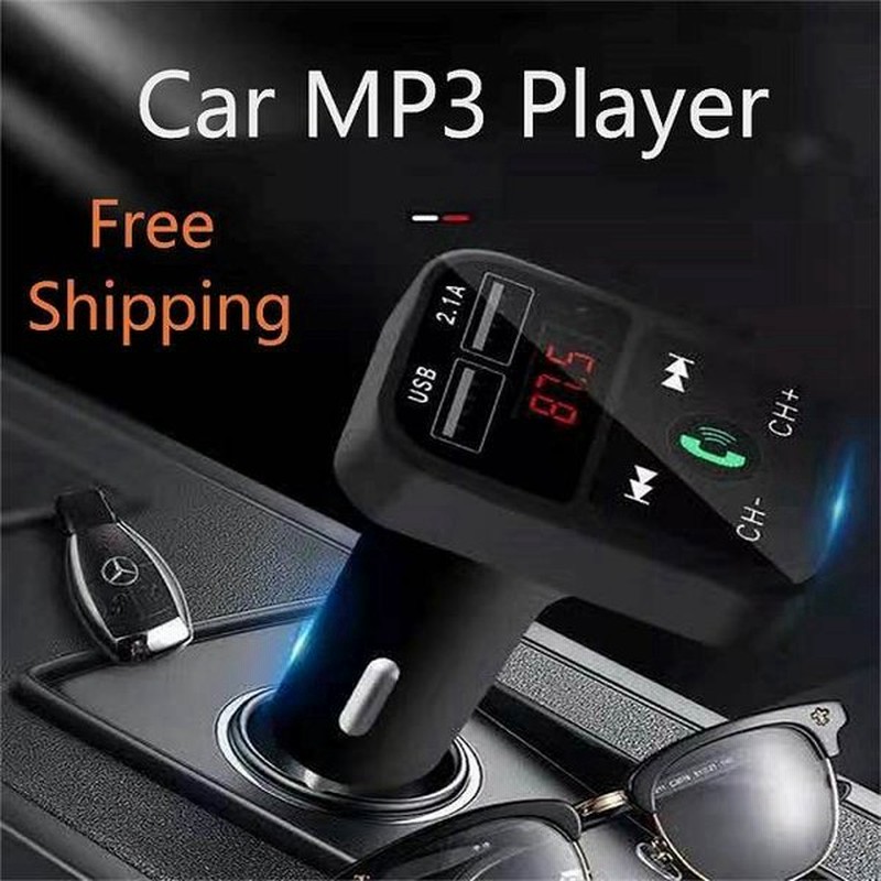 車 Mp3 Bluetooth5 0 ハンズフリー Led スクリーン Mp3 音楽 プレーヤー デュアル Usb 高速充電 Fm 通販 Lineポイント最大get Lineショッピング