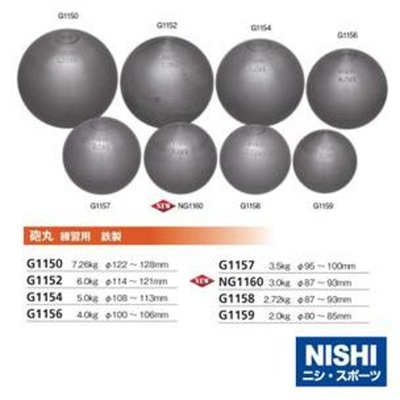 NISHIニシ・スポーツ スローイングボール 0.8kg T5514 - ジム