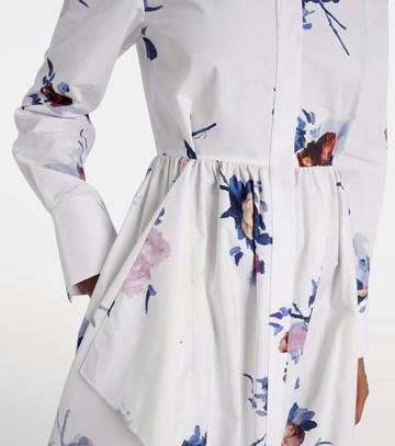 Erdem Floral cotton poplin shirt dress