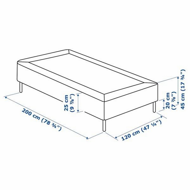 品】自社配送＆設置可能 イケア シングルベッド SNARUM スナルム 脚