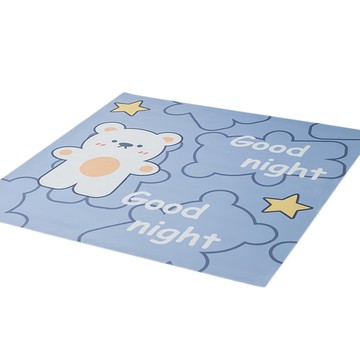 PVC寵物防水隔尿墊 110 x 110cm 藍色小熊  1個