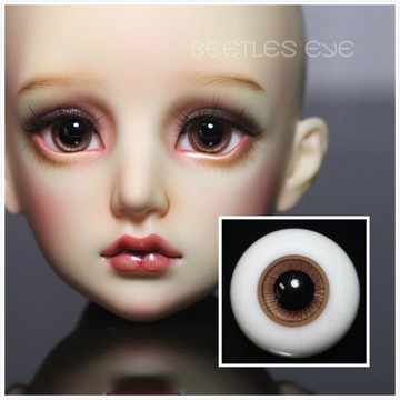 【Dolly Planet】BJD 娃用手工玻璃眼 真人風木棕色 S-05 有小虹