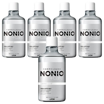 LION 獅王 NONIO 終結口氣漱口水 晶燦亮白  600ml  5瓶