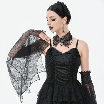 縷空雕花蕾絲蜘蛛網紗大喇叭袖套長版手套DARK IN LOVE台灣AGL027