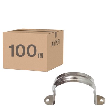 新多多小舖 白鐵雙邊管夾 100入 304不鏽鋼 台灣製造  2-1/2  2-1/2  1組