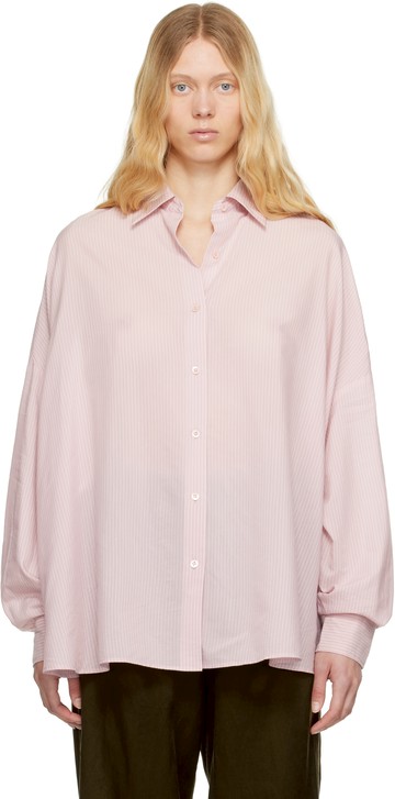 Dries Van Noten 粉色 Striped Cocoon 衬衫