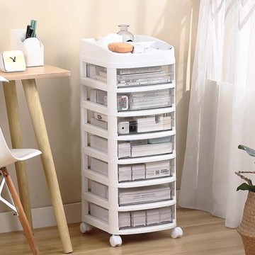 化妝品收納柜護膚品抽屜式塑料亞克力透明落地多層文件置物架批發