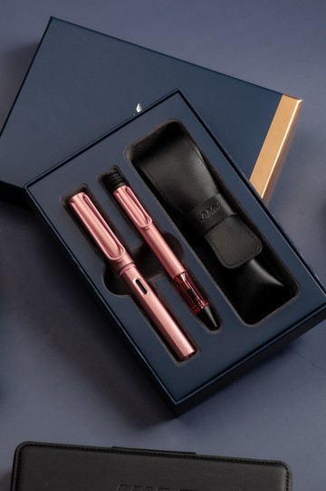 LAMY 雙入筆套禮盒  (鋼筆+原子筆) / Al star  恆星系列-火鶴紅