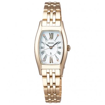 SEIKO 精工 LUKIA 酒桶型美鑽太陽能女錶-19.8mm(V117-0EE0U/SUP442J1)