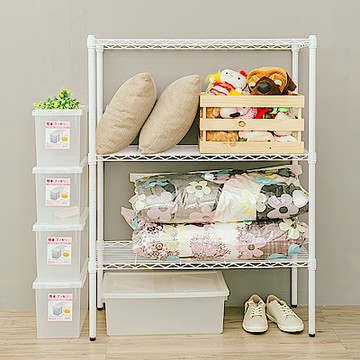 dayneeds 輕型 90x45x150cm三層鐵架(烤漆白) 波浪架/收納架/置物架