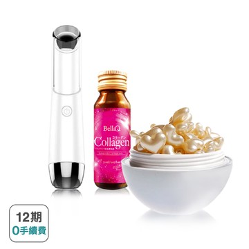【朋諾】組合1  TIGHT UP 啟賦膠原飲+密集修護時空精華(顆)+彩光溫熱眼周筆(支)