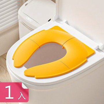 【荷生活】便攜旅用可折疊收納兒童馬桶墊 兒童用可水洗矽膠條防滑馬桶墊-1入組