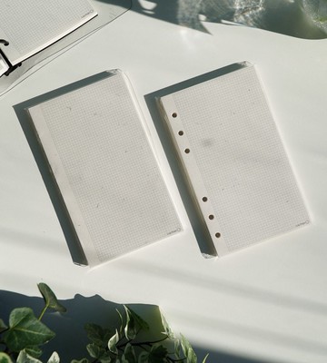 A6 活頁補充內頁 (自然紋理/鋼筆適用) 紙張 40 張 Vol.1