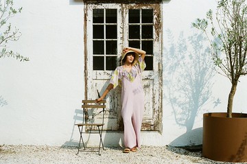 Mulmul 淺紫色結飾連身褲