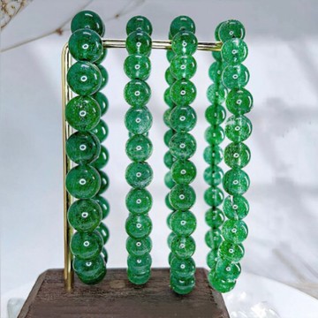 【星光綠草莓晶手鍊】金沙綠草莓 水晶手鍊手串