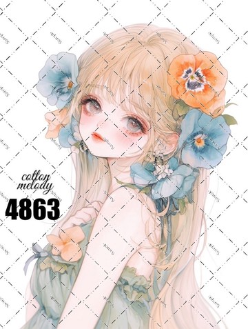 original sticker no.4863 人物貼紙 原創貼紙 原創人物貼紙 裝飾貼紙 cotton melody