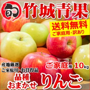 品種おまかせ 訳あり りんご 10kg (ご家庭用 22～60玉入り 生食可)